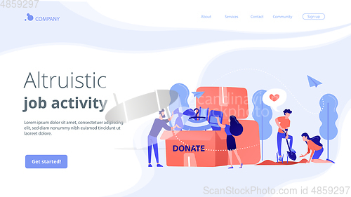 Image of Volunteering concept landing page.