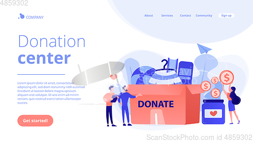 Image of Donation concept landing page.