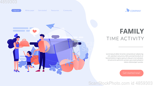 Image of Home cooking concept landing page.