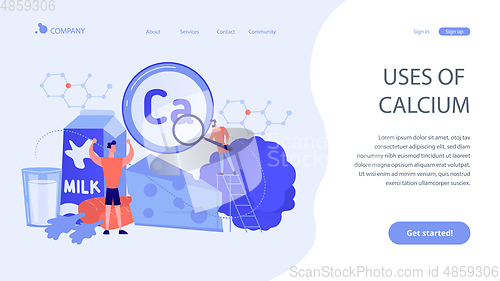 Image of Uses of Calcium concept landing page.
