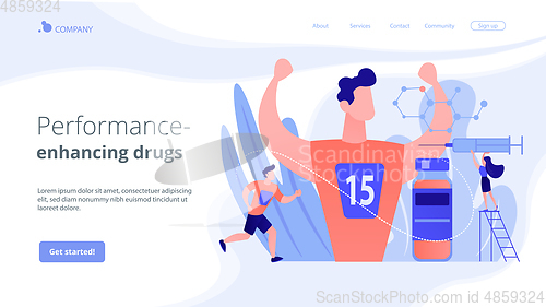 Image of Doping test concept landing page.
