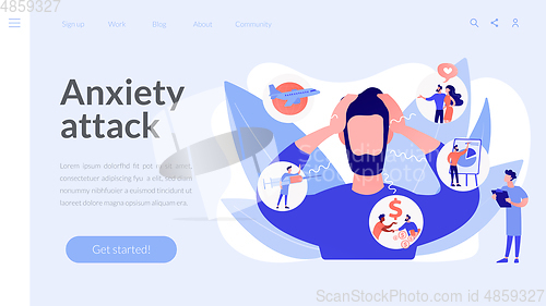 Image of Anxiety concept landing page