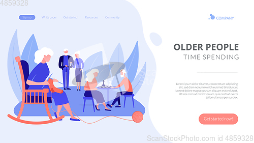 Image of Activities for seniors concept landing page