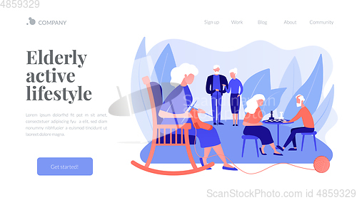 Image of Activities for seniors concept landing page