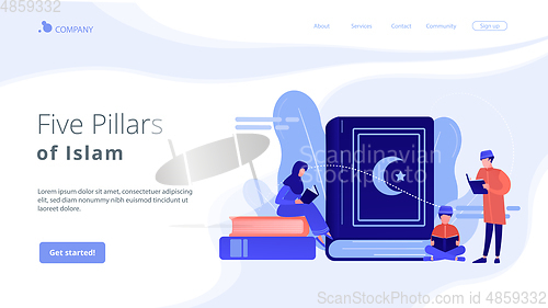 Image of Islam concept landing page.