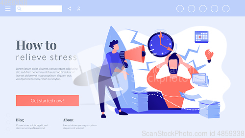 Image of Stress concept landing page