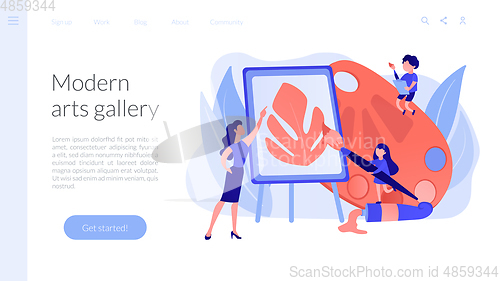 Image of Art studio concept landing page.