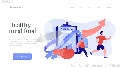 Image of Weight loss diet concept landing page.
