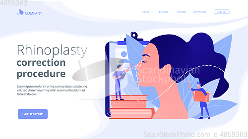 Image of Rhinoplasty concept landing page.