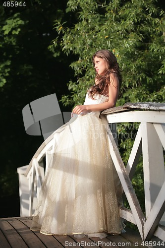 Image of girl in gown of the bride