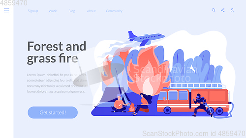 Image of Prevention of wildfire concept landing page.