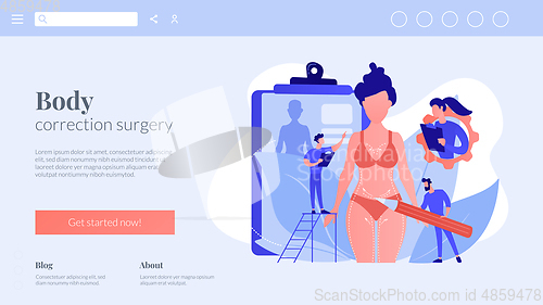 Image of Body contouring concept landing page.