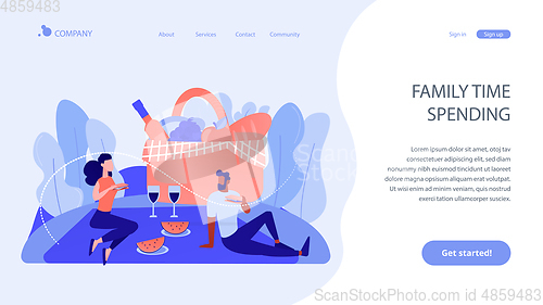 Image of Summer picnic concept landing page.