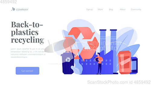 Image of Mechanical recycling concept landing page.