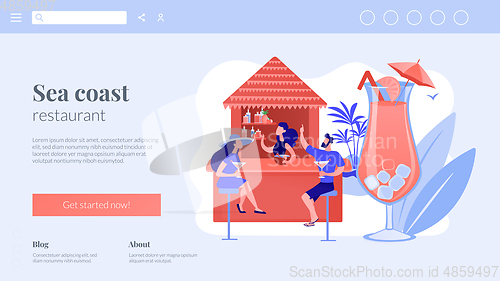 Image of Beach bar concept landing page.