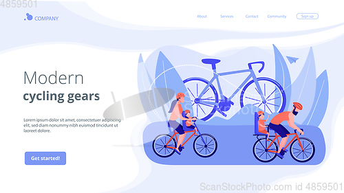 Image of Cycling experiences concept landing page.