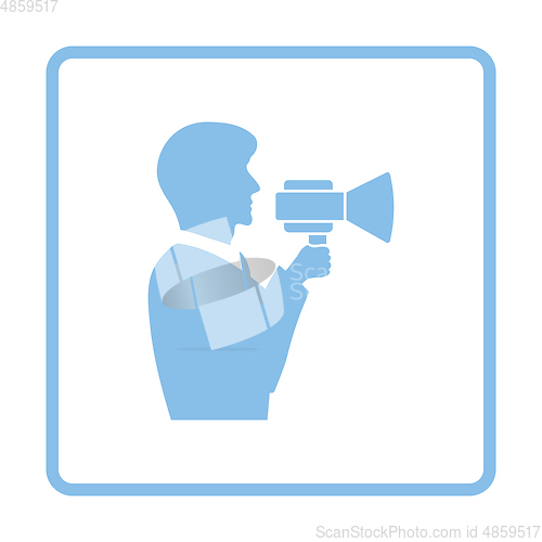 Image of Man with mouthpiece icon