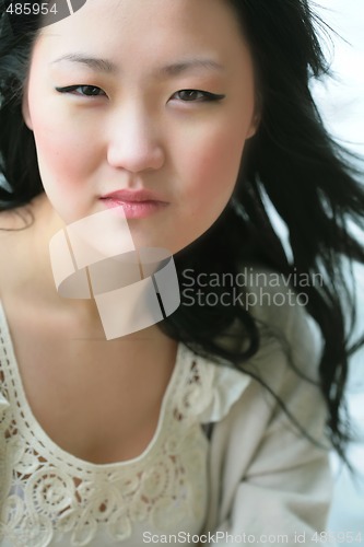 Image of beautiful orient girl, close-up