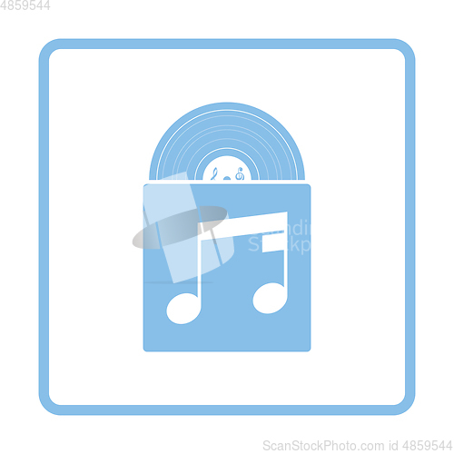 Image of Vinyl record in envelope icon