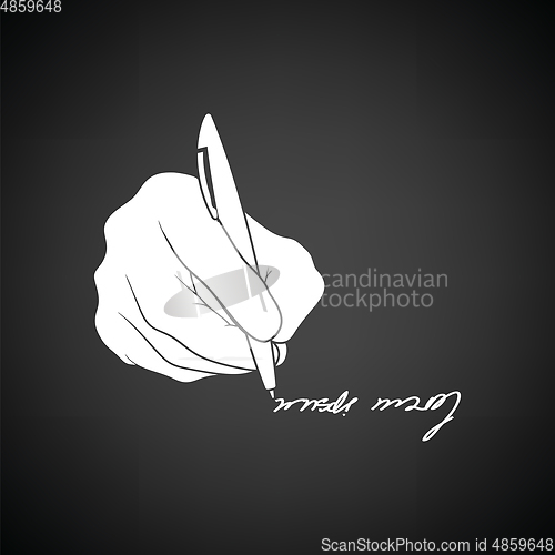 Image of Signing hand icon