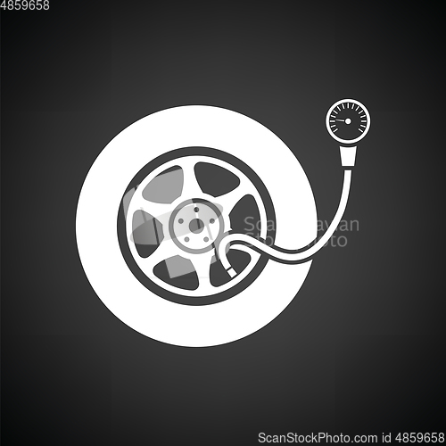 Image of Tire pressure gage icon