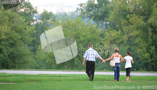 Image of Family, Walk on Nature