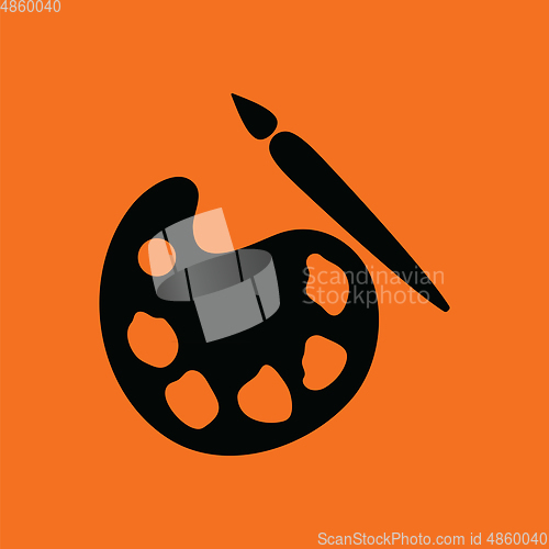 Image of School palette with brush icon