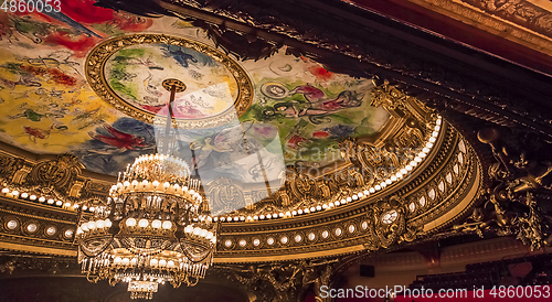 Image of The Palais Garnier, Opera of Paris, interiors and details