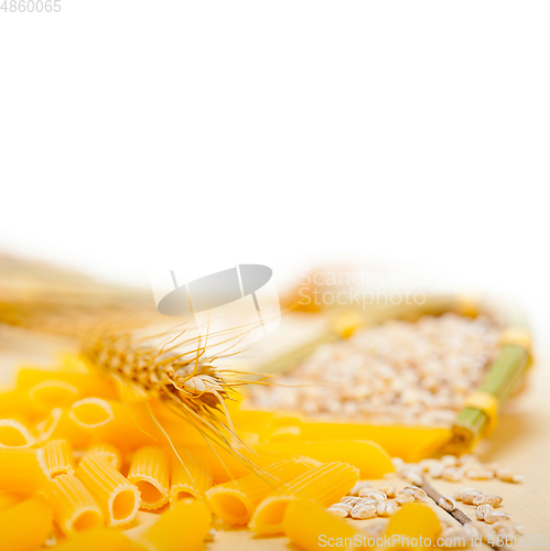 Image of Italian pasta penne with wheat