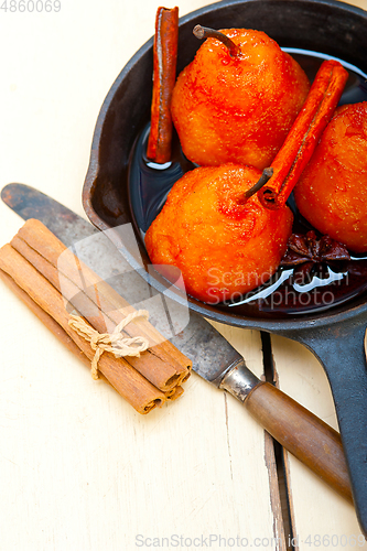 Image of poached pears delicious home made recipe