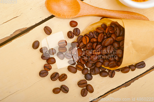 Image of espresso coffee and beans