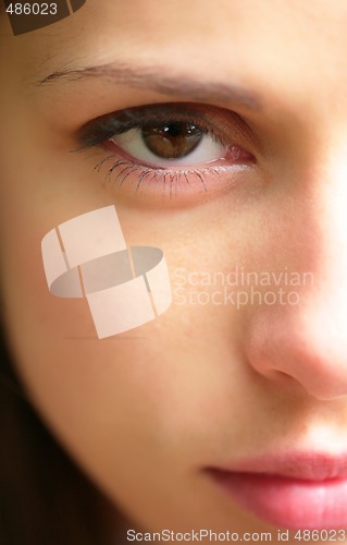 Image of close-up portrait of the young woman