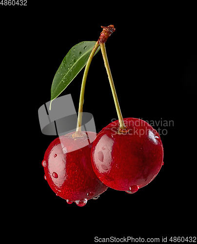 Image of fresh red cherries