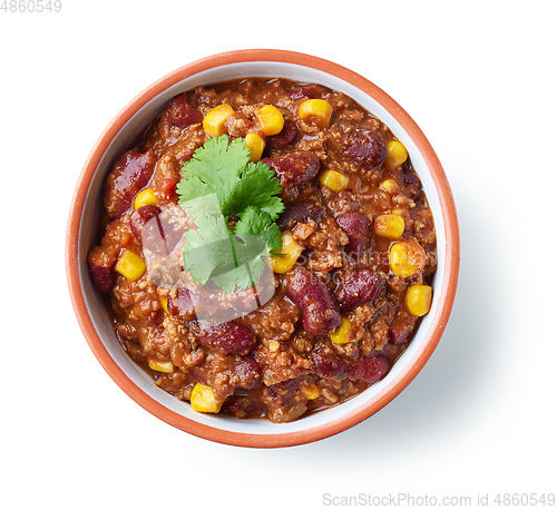 Image of bowl of chili con carne