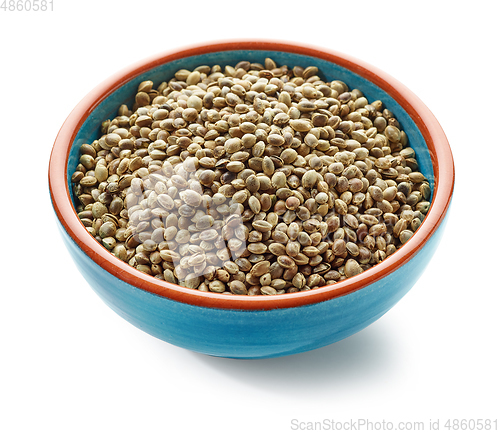 Image of bowl of hemp seeds