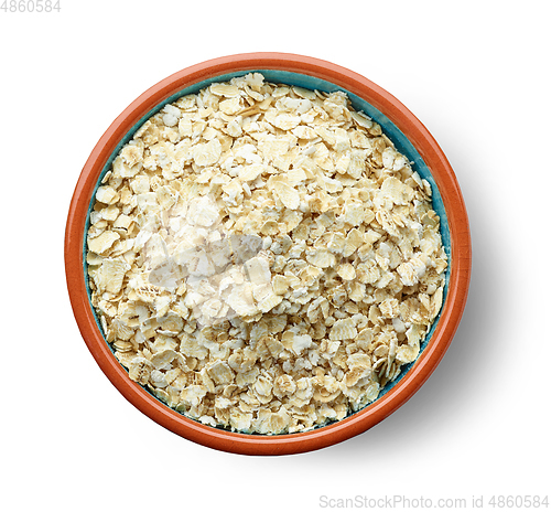 Image of bowl of oat flakes