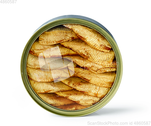 Image of canned smoked sprats in oil