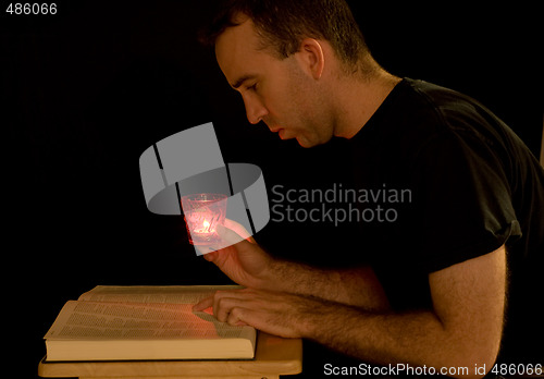 Image of Reading By Candlelight