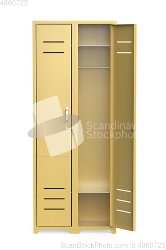 Image of Yellow metal lockers