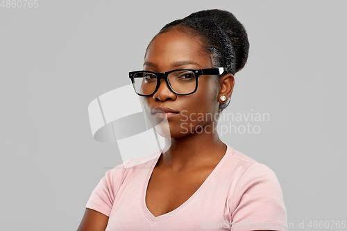 Image of african american woman in glasses