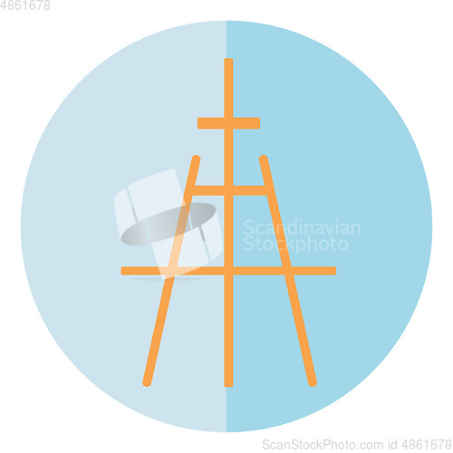Image of A painter\'s easel stand vector or color illustration
