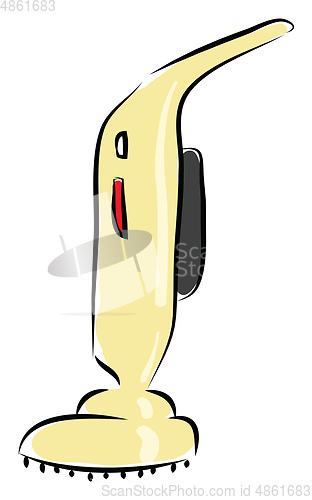 Image of Yellow vacuum cleaner vector illustration on white background