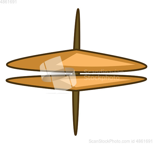 Image of The brown hi-hat with stand vector or color illustration