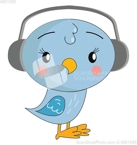 Image of A bird with a beautiful eyes, vector color illustration.