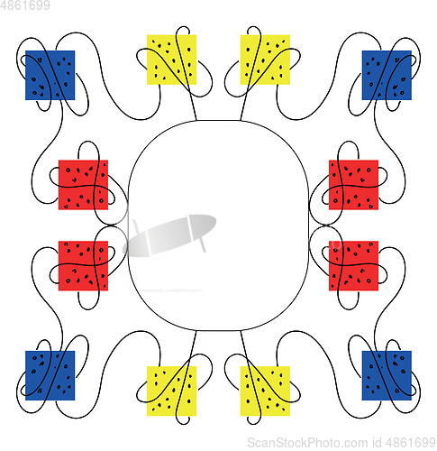 Image of A colourful frame for writing vector or color illustration