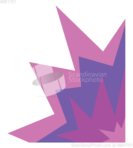 Image of A pink crystal shape design vector or color illustration