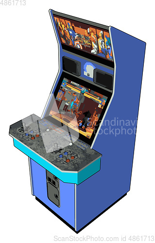 Image of A multiplayer videogames vector or color illustration