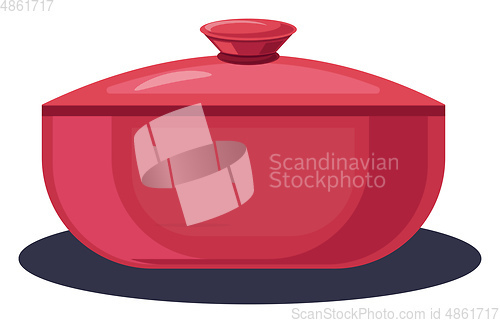 Image of Dish bowl vector color illustration.