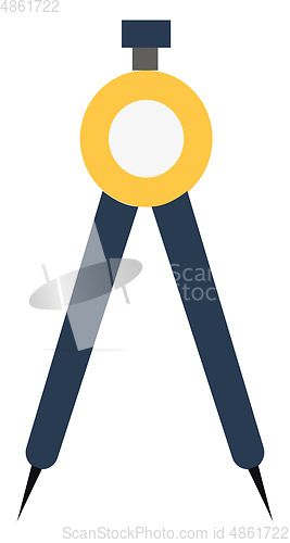 Image of Grey and yellow divider vector illustration on white background.