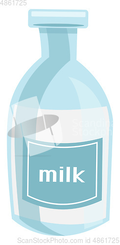 Image of Milk Bottle  vector color illustration.